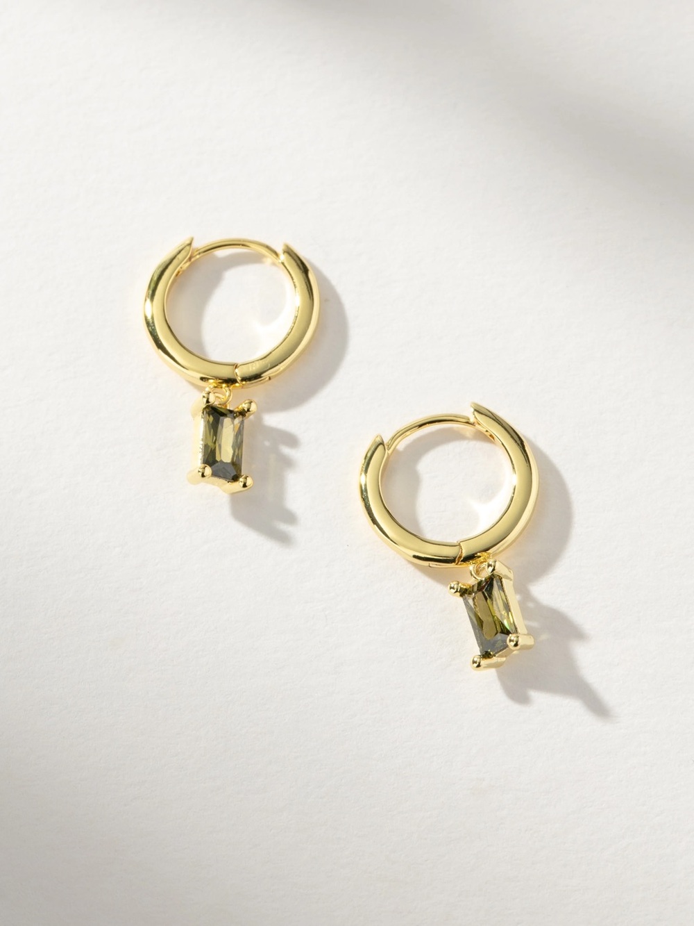 Uncommon James Birthstone Huggie Earrings (August)
